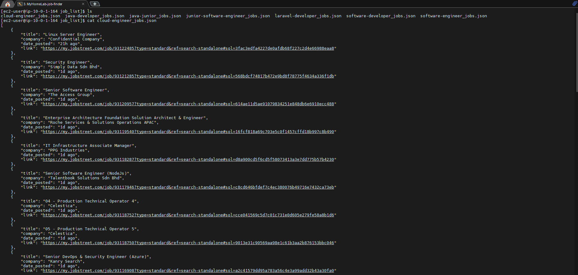 Cloud-Based Job Application Web Scraper screenshot 5